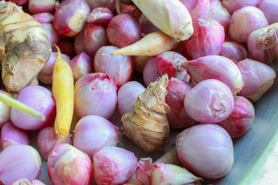 Full frame shot of pink fruits at market