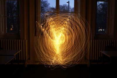 Close-up of illuminated lamp