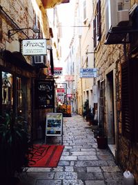 Narrow street in city