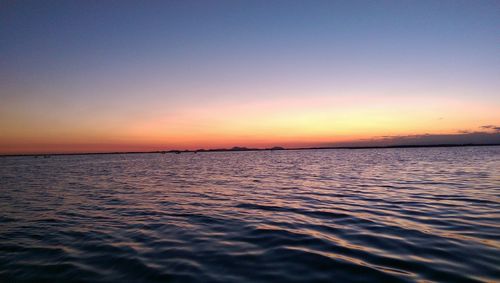 View of sea at sunset