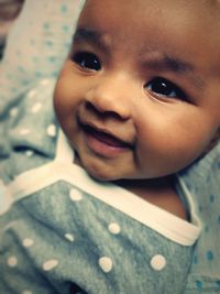 Close-up portrait of cute baby