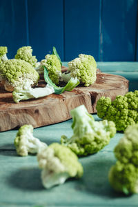 Close-up of vegetables on cutting board