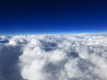 Aerial view of clouds in sky