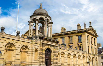 Low angle view of historical building against sky