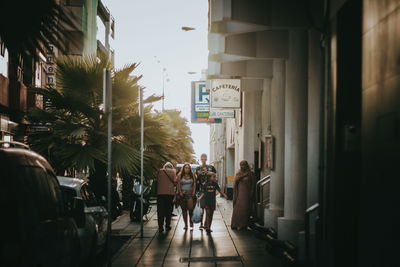 People walking in city