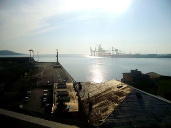 Boats in harbor