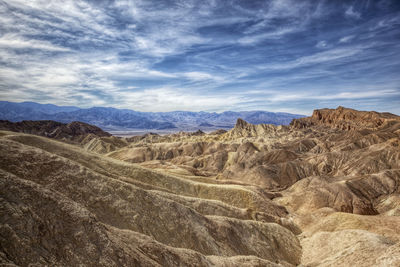 Scenic view of desert against sky