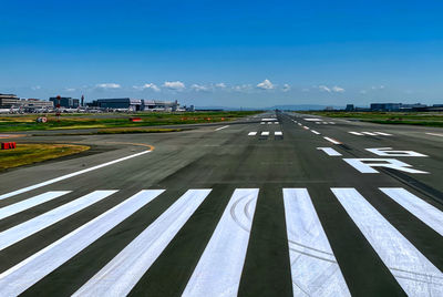 View of airport runway against sky