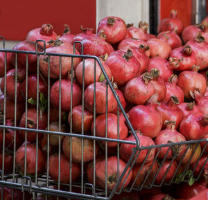 Close-up of pomegranates