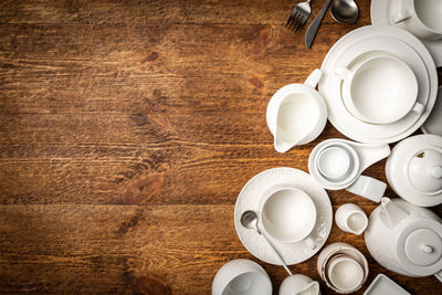 Directly above shot of coffee on table