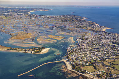 Aerial view of bay