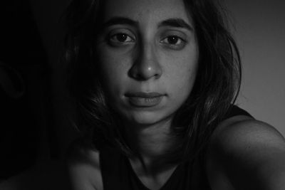 Close-up portrait of a beautiful young woman