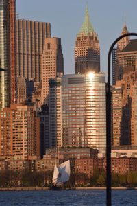 City skyline with waterfront