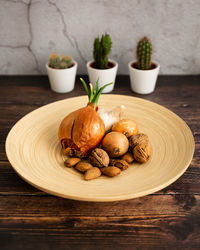 Close-up of vegetables in bowl on table