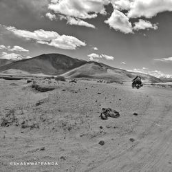 Scenic view of desert against sky