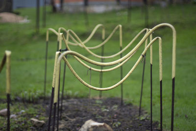 Close-up of empty playground