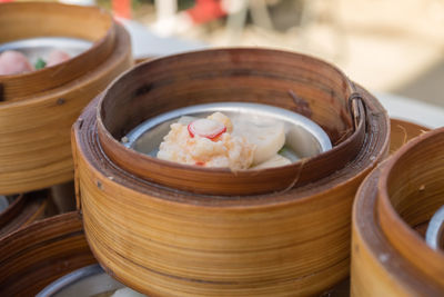 Close-up of soup in bowl