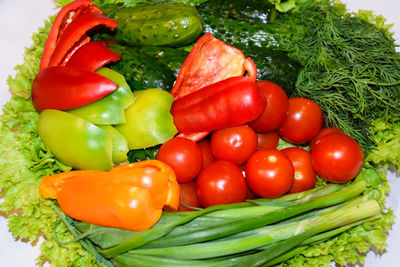 Close-up of red bell peppers