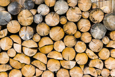 Full frame shot of logs