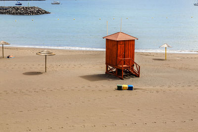 Lifeguard hut on beach