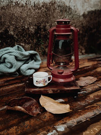 Close-up of food on table