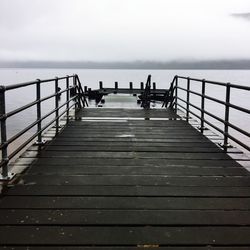 Pier on sea against sky