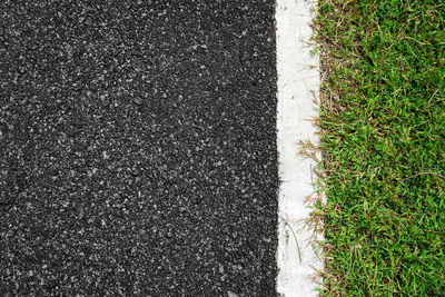 High angle view of road