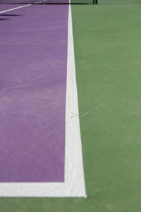 High angle view of tennis court