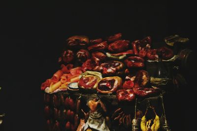 View of food in the dark