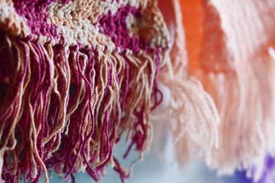 Close-up of wool hanging