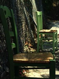Chairs in yard