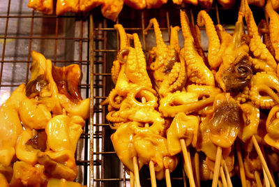 Close-up of meat for sale at market