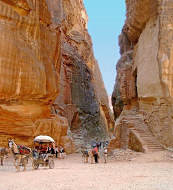 People standing on cliff