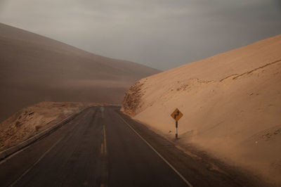 Road passing through a desert