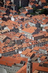 High angle shot of townscape