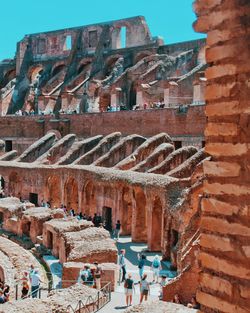 Low angle view of old ruins