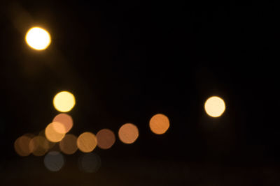Defocused lights at night