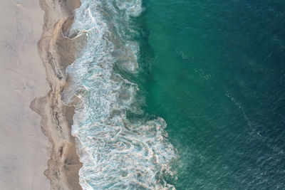 High angle view of beach