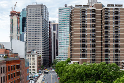 View of modern buildings in city