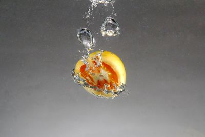 Close-up of water drops on glass