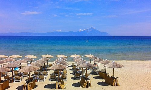 Panoramic view of beach against sky