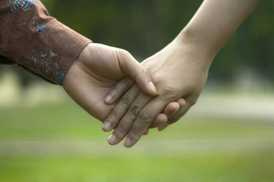 Close-up of hands