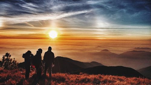 Sunset over mountain