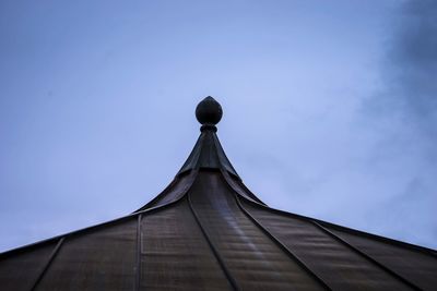 Low angle view of roof against sky