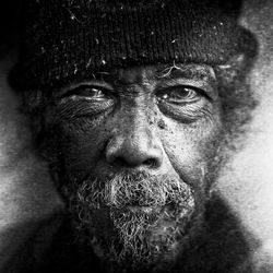 Close-up portrait of a man outdoors