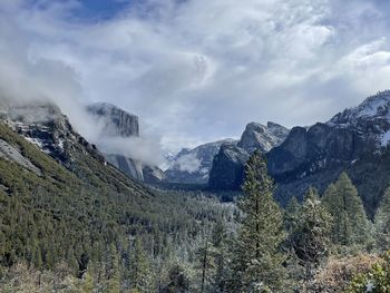 Panoramic view of mountains against sky