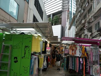 View of market stall