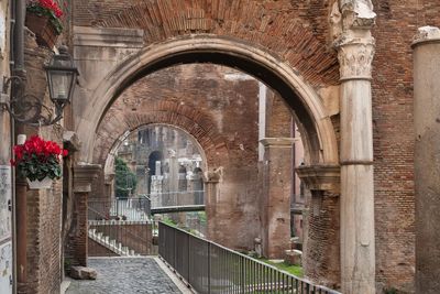 Arches in old ruin building