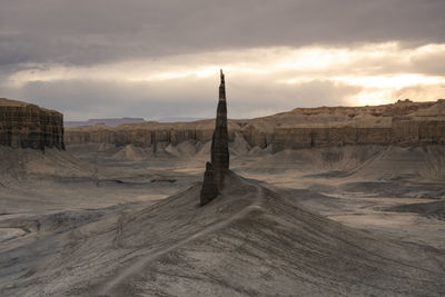 Scenic view of desert against sky