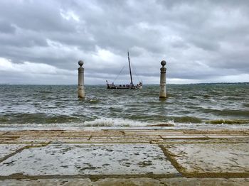Scenic view of sea against sky